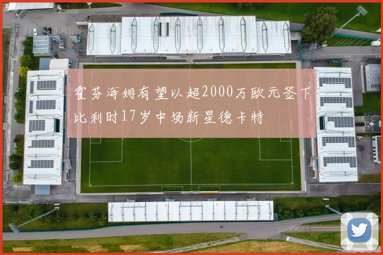 霍芬海姆有望以超2000万欧元签下比利时17岁中场新星德卡特