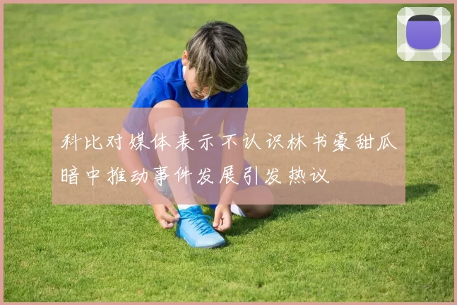 科比对媒体表示不认识林书豪甜瓜暗中推动事件发展引发热议